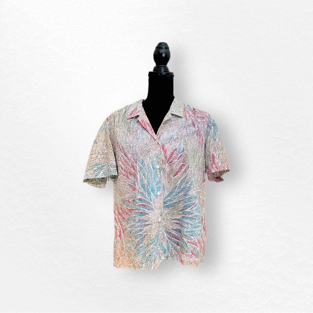 Vintage Cape Cod Match Mates Colorful Design Button Down Short Sleeve